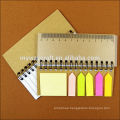 school supply recycled kraft paper sticky notes and memo pads with ruler
